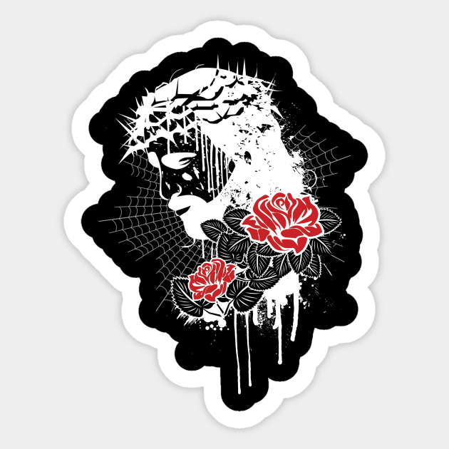 The Suffering of Jesus Christ Sticker by firedove10